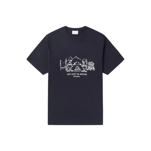 Мужская черная футболка с совместным брендом Columbia