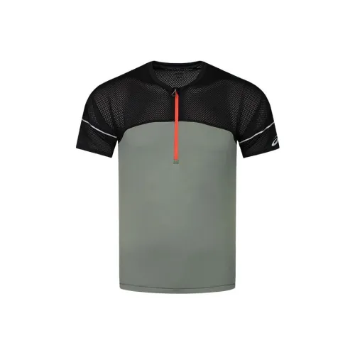 Asics T-Shirt Мужской Армейский Зеленый Черный