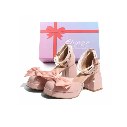 Take the Qin Грубый каблук Туфли Мэри Джейн 7 см Женские