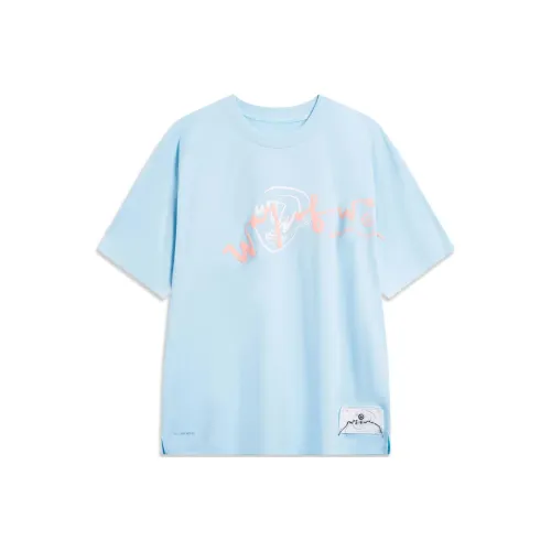 Т-рубашка с подкладкой Unisex Light Umbilical синего цвета