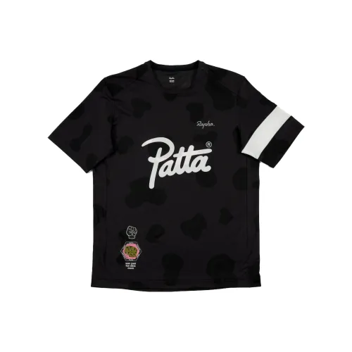 Patta совместный бренд Rapha Collaboration Черные мужские футболки