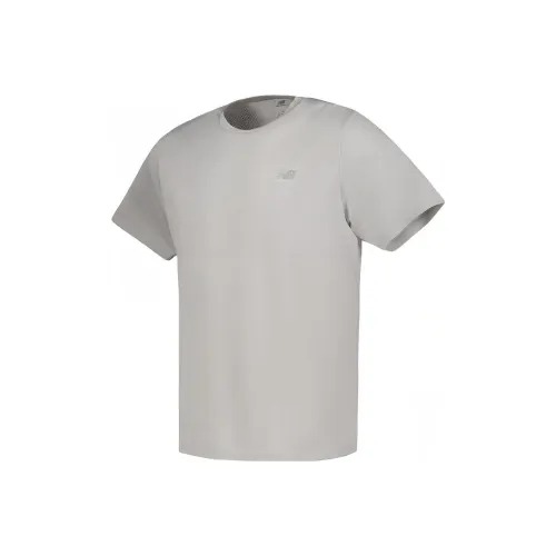 New Balance Бег Т-Рубашка Мужская Серого цвета