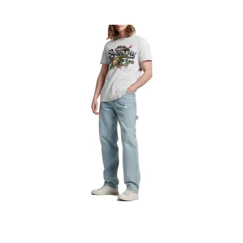 SUPERDRY Светло-серые мужские футболки T