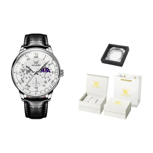 OLEVS Wisdom Series Кварцевый механизм Часы Мужские Белый циферблат