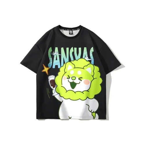 SANSYAS Овощной GENIE Co Branded Модель Черный Унисекс T Рубашки