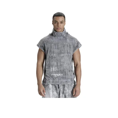 NORVINCY Комфортная и Дышащая Рубашка с Нерегулярным Подолом Без Рукавов Унисекс