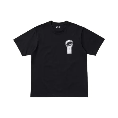 UNIQLO Detective Conan Co Branded Черная Унисекс Футболка