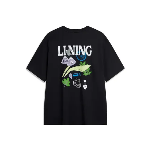 LINING Cool Tea T Черный Унисекс Футболка