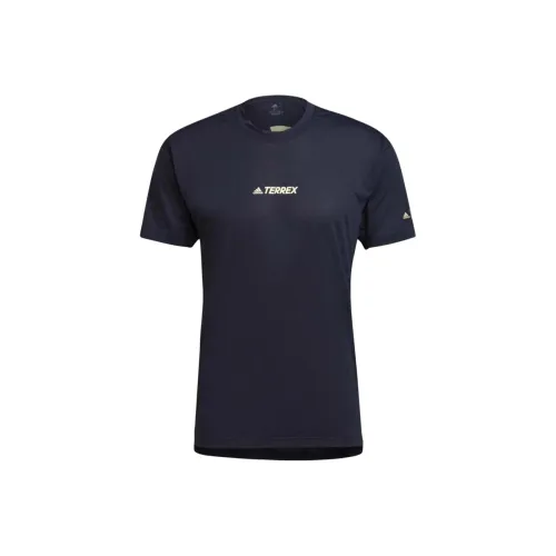 Adidas Blue Men's T-Shirts Adidas Синий Мужские Футболки