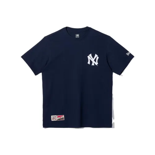 New Era New Era X MLB Base Logo Co Бренд Темно-синяя Мужская T-рубашка