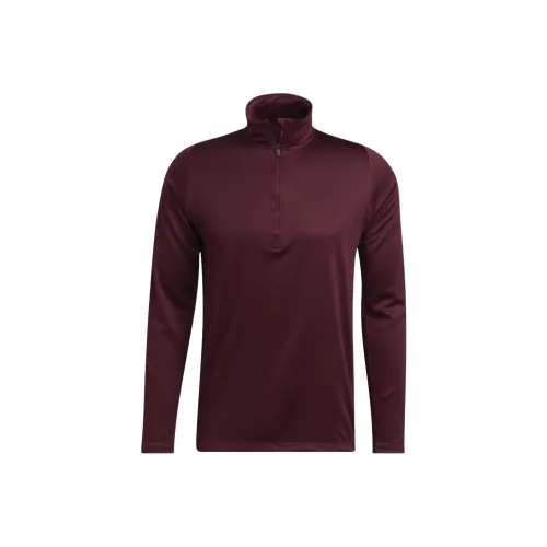 Adidas Freelift Sport 1 4 Zip Tee T-Shirt Мужская Тень Красный