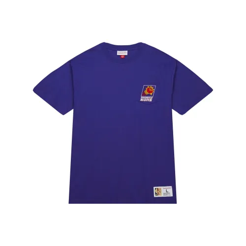 Mitchell Ness Blue Men's T-Shirts Mitchell Ness Синие Мужские Футболки