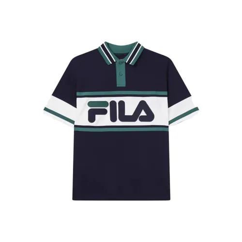 FILA Secret Зеркальная Синяя Мужская Футболка