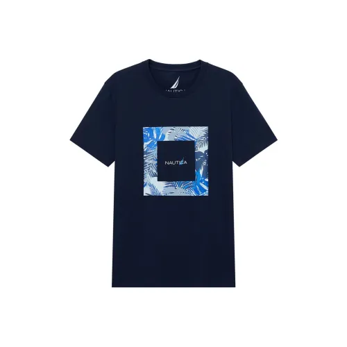 Nautica White Sail T-Shirt Мужская Темно-Синяя