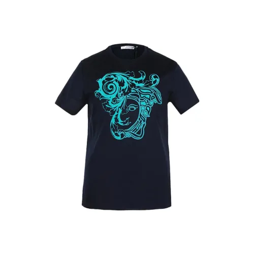 VERSACE COLLECTION Темно-синие мужские футболки T