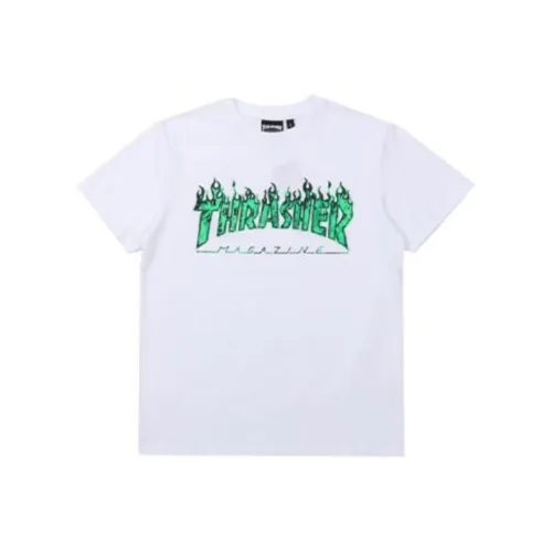 Thrasher T-Shirt Японская версия Унисекс Белый