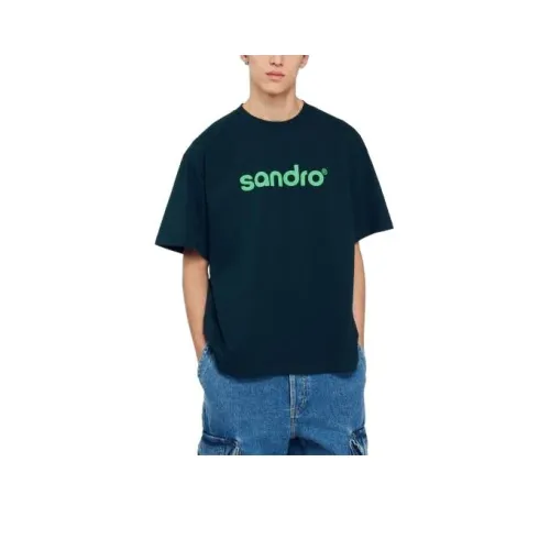 Sandro Зеленый Мужской T-Рубашки
