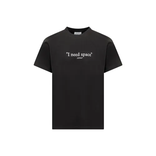 Off Белый Черный Мужские T-рубашки