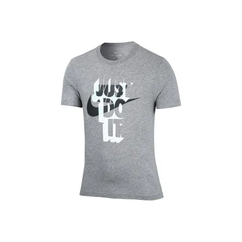 Nike Черный Серый Цвет Мужская Футболка