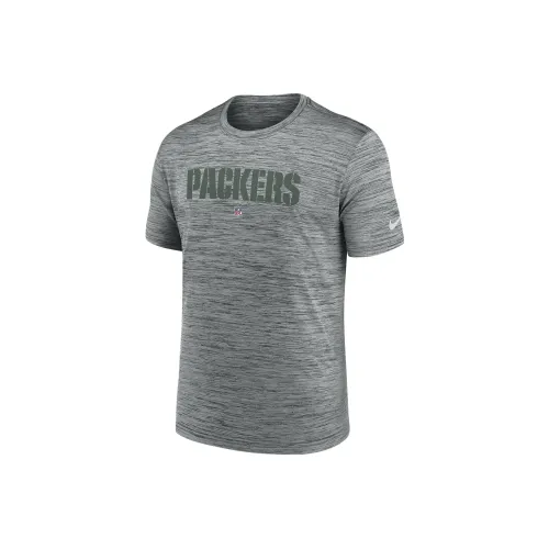 nike Dri Fit Dri Fit Sideline Velocity NFL Зеленый Bay Packers T-Рубашка Мужская Серый