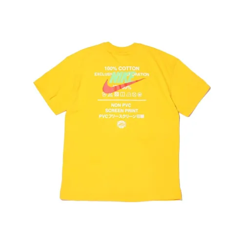 Nike Рукав с оборванным плечом T-рубашка Мужская Желтая