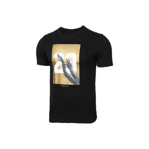 Джордан Черный Золото Мужская T-Рубашка