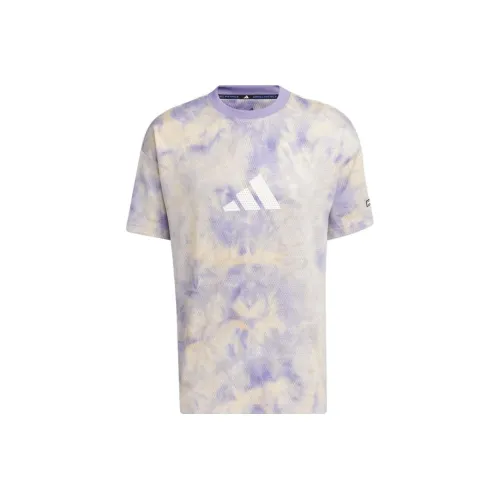 Adidas Lilac Men's T-Shirts Adidas Сиреневый Мужские Футболки