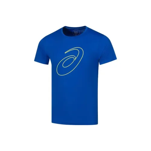 ASICS Бег Т-Рубашка Мужская Синяя
