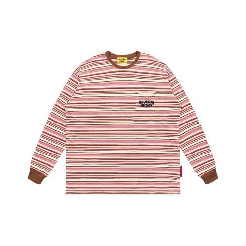 EMPTY REFERENCE x REVERSE IRONY T-рубашка унисекс коричнево-розовая