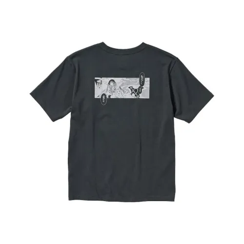 UNIQLO/UNIQLO X CLAMP Co Брендированный SS23 Темно-серая Унисекс T Рубашка