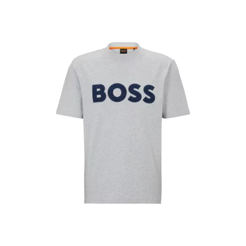 Hugo Boss Светло-серые Мужские T-рубашки