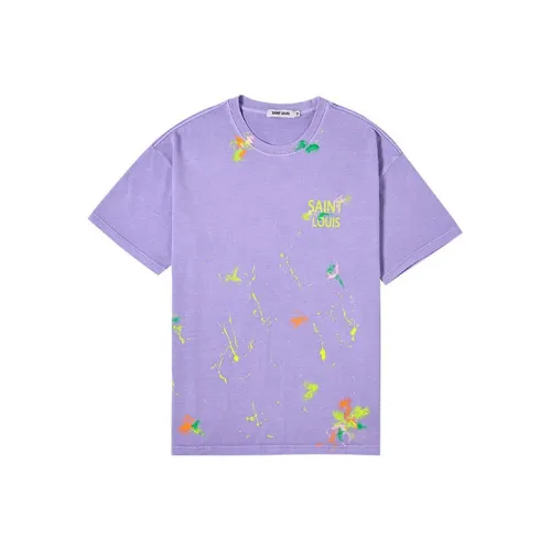 SSSAINT LOUIS Фиолетовый Мужская T-Рубашка