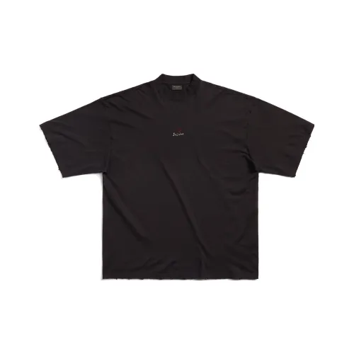 Balenciaga T-Shirt Loose Fit Unisex Black Баленсиага T-рубашка свободного кроя унисекс черная