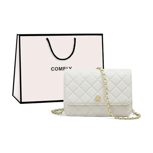 COMELY Коровья кожа Сумка через плечо Стандартная Женская Белая