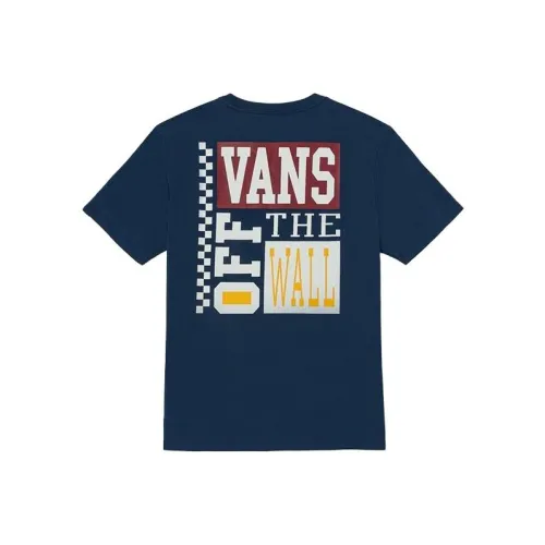 Vans Off The Wall Темно-синяя Унисекс Футболка