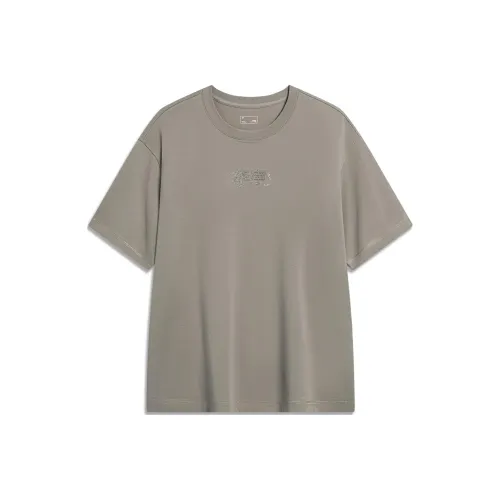 LINING Sports Life Collection T-Shirt Унисекс Гранат Peel Желтый