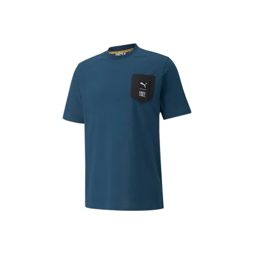 PUMA Blue Men's T-Shirts PUMA Синий Мужские Футболки