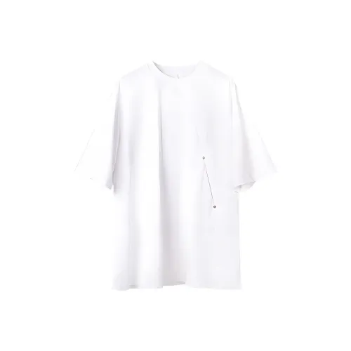 HUANXIANGZHE Короткий рукав T-рубашки унисекс белый