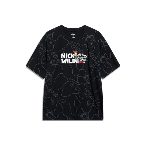 LiNing x Disney T-Shirt Мужской с принтом "Черный повсюду"