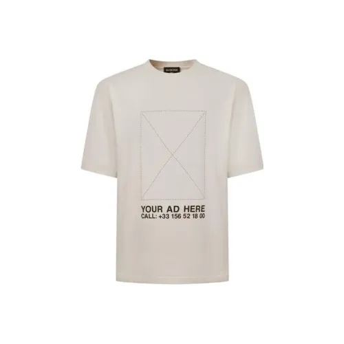 Balenciaga Бежевые Мужские T-рубашки