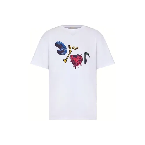 DIOR Quarterly New Products Белые Мужские T-Рубашки
