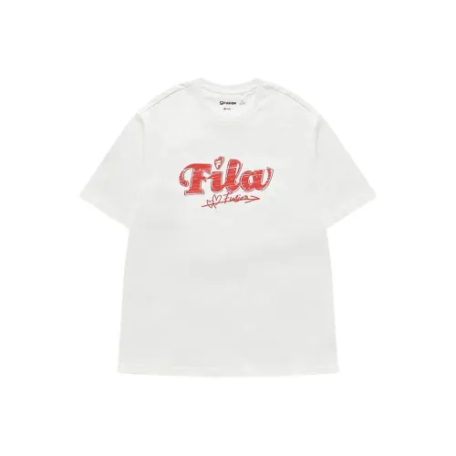 FILA FUSION T-Shirt Унисекс Стандартный Белый