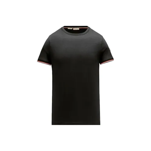 MONCLER SS24 Черные Мужские T-рубашки