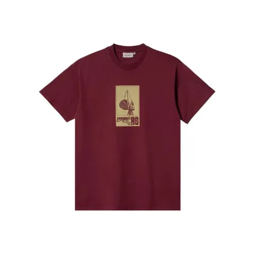 Carhartt WIP Red Men's T-Shirts Кархартт WIP Красный Мужские Футболки