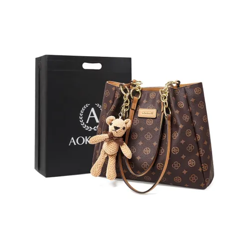 AOKANG PVC Тоут Сумка для покупок Подмышечный Сумка на плечо Большой Женские Кофе Экрю