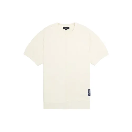 LI NING 1990 Светлый Античный Желтый Мужская T-Рубашка