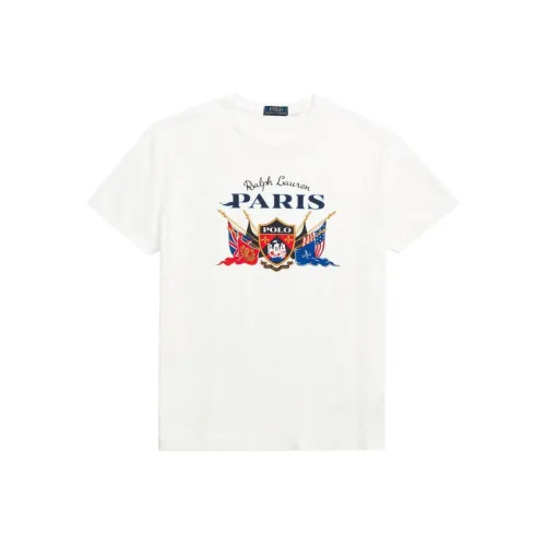 Polo Ralph Lauren SS24 T Рубашка Мужская Оптический Белый Цвет