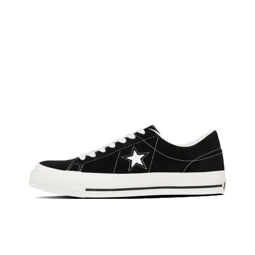 Конверс ONE STAR Sude Slip-resistant Abrasion-resistant Low-top Скейтборд Кроссовки Unisex Черные