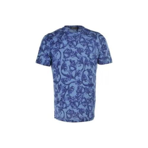 VERSACE Мужские синие T-рубашки