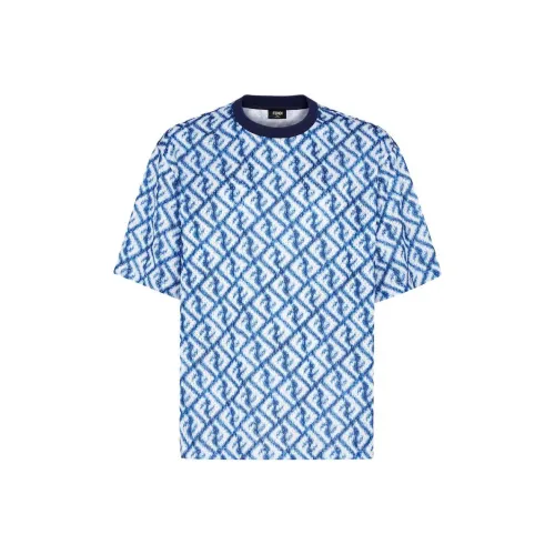 FENDI Blue Мужские T-рубашки